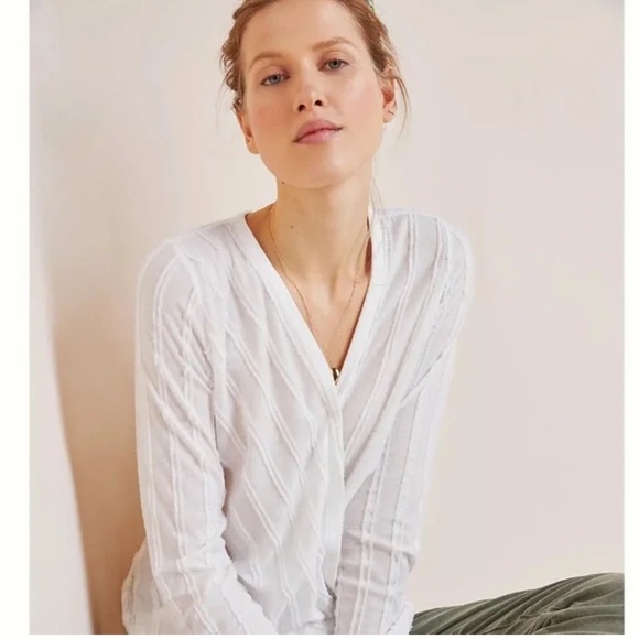 Anthropologie Maeve Audre Textured Top Size Medium - Picture 1 of 6